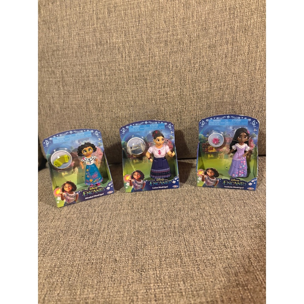 Disney Encanto Jakks Mirabel Luisa Isabela Madrigal Sisters Bundle 3" Figurines